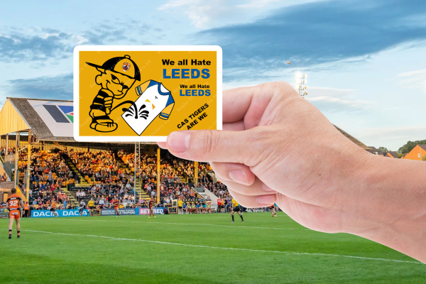 Cas Tigers all hate Leeds fan sticker pack - Castleford Tigers fan stickers