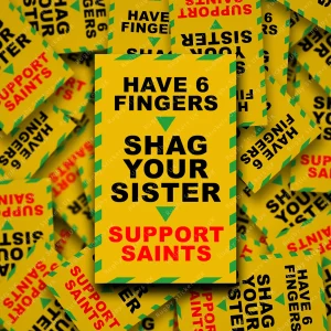 6 finger mickey take of St Helens Stickers