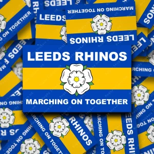 Leeds Rhinos Marching on Together fan sticker pack