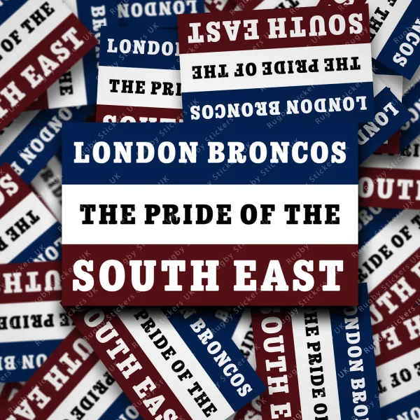 London Broncos the Pride of the South East fan sticker pack