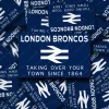 London Broncos taking over your town rugby league fan stickers