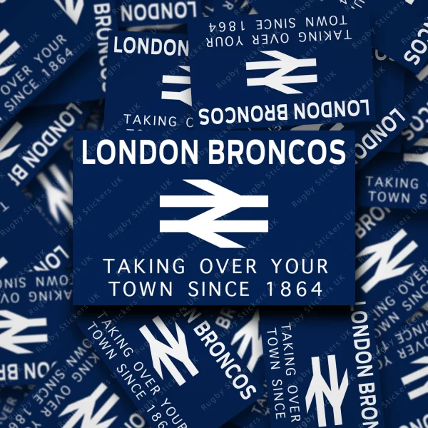 London Broncos taking over your town rugby league fan stickers