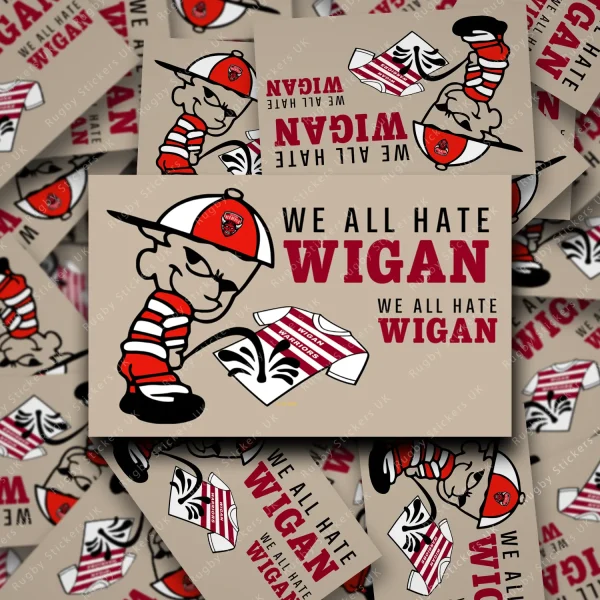 Salford Red Devils hate Wigan fan sticker pack