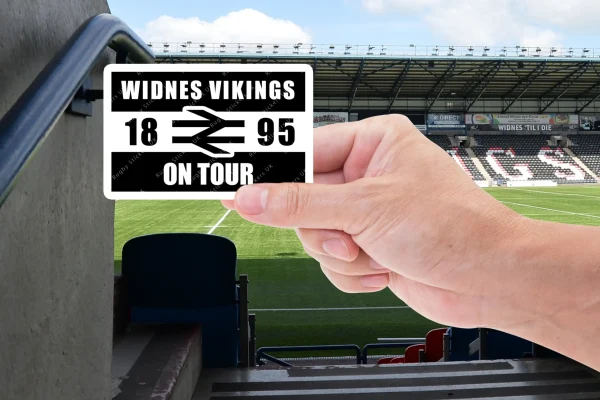 Widnes fans on tour since 1895 fan stickers