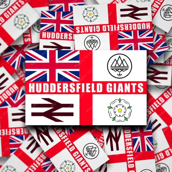Huddersfield Giants St Georges Cross flag stickers