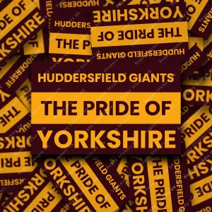 Huddersfield Giants The Pride of Yorkshire fan sticker pack