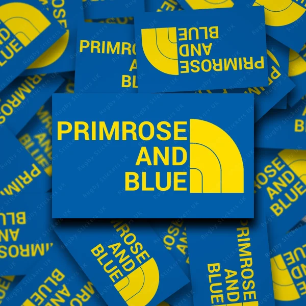 Primrose and Blue NF Warrington stickers