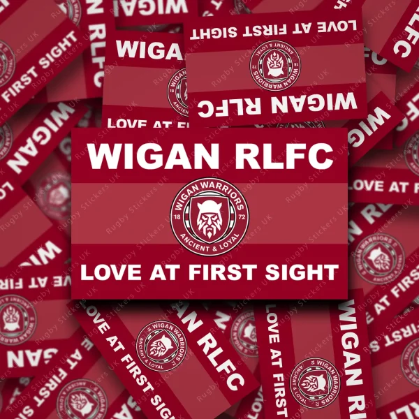 Wigan RLFC Love at first sight fan stickers