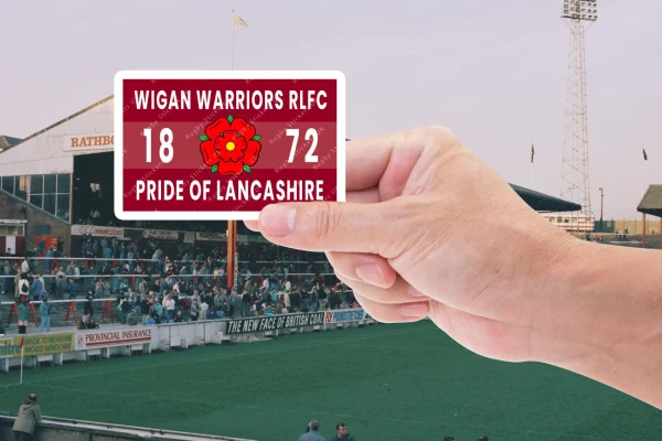 Wigan Warriors pride of Lancashire fan sticker pack