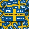 Warrington Rugby all hate Wigan fan stickers