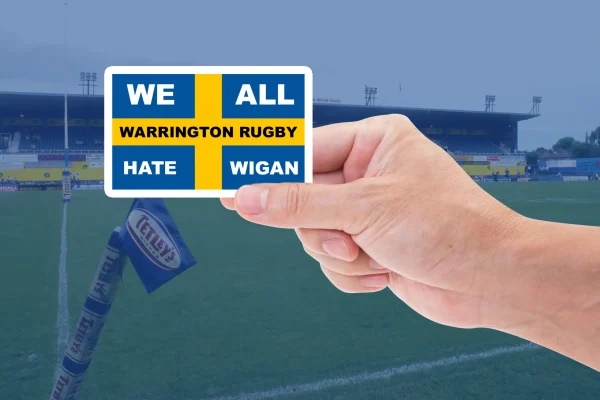 Warrington Rugby all hate Wigan fan stickers