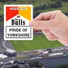 Bradford Bulls Marlborough packet sticker held by a hand