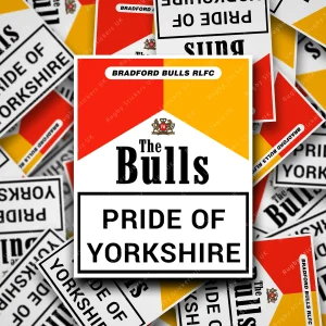 Bradford bulls Marlborough packet like sticker design