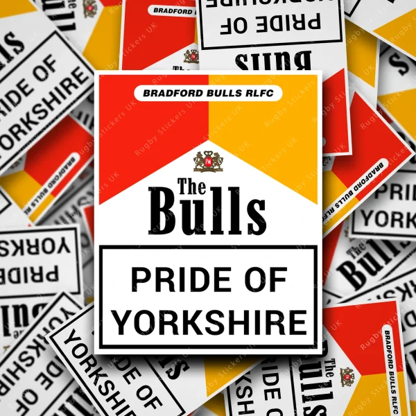 Bradford bulls Marlborough packet like sticker design