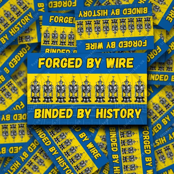forged by wire binded by history warrington wolves sticker