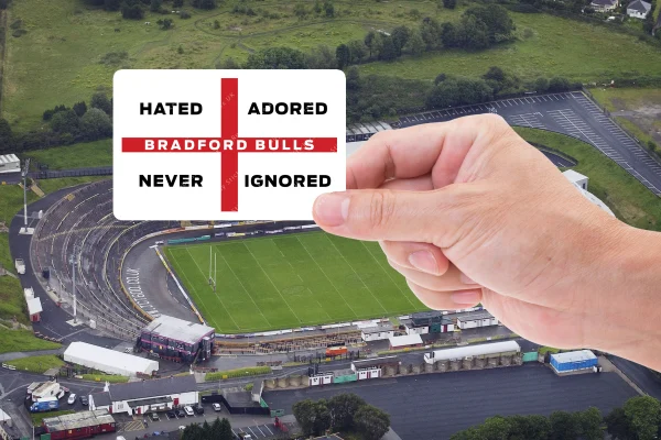 Bradford Bulls Sticker | Hated Adored Never Ignored Sticker | Rugby League Fan Sticker