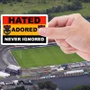 hand holding the bradford bulls hated, Adored but never ignored sticker