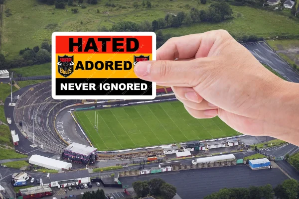 hand holding the bradford bulls hated, Adored but never ignored sticker