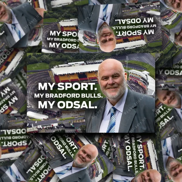 Nigel Wood at Odsal Sticker. My Sport, My Bradford Bulls, My Odsal